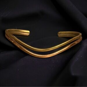 Vintage Sergio Lub wavy copper cuff bracelet